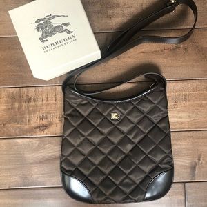 Vintage Burberry brown pleated crossbody